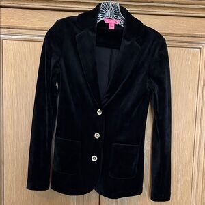 Lilly Pulitzer Black Velvet Blazer